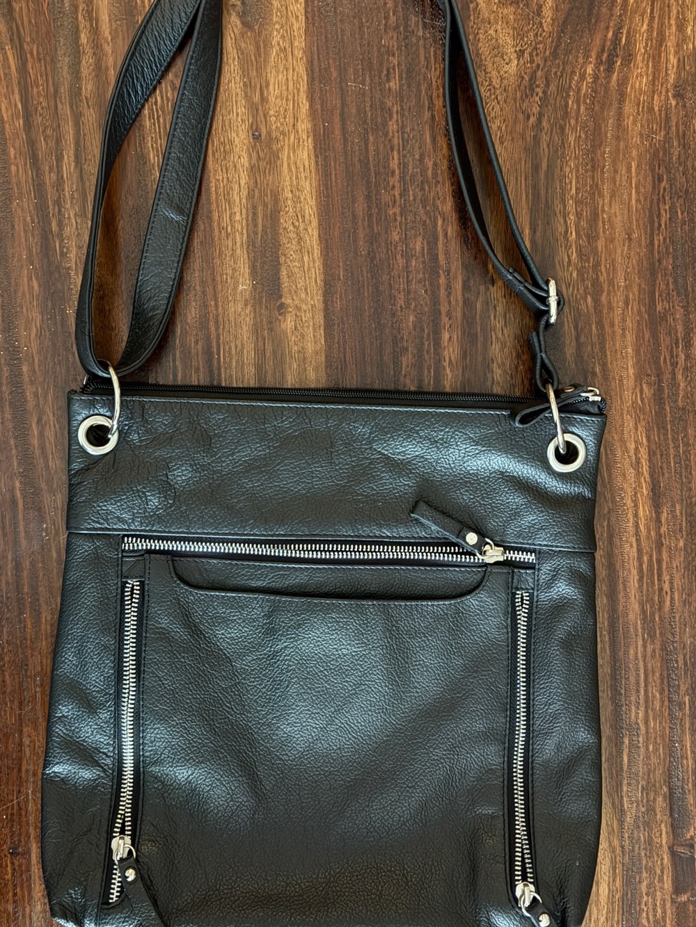 Great American Leather Works Black Leather Crossbody Bag